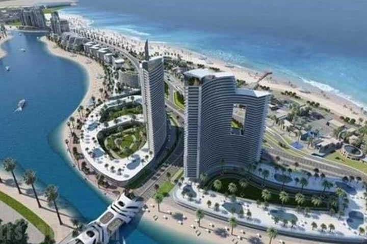 اثناء متابعته معدلات الإنجاز لمشروعات "العلمين الجديدة" ... وزير الإسكان.. الأبراج الشاطئية علامة بارز على البحر المتوسط