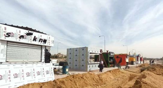 جهاز العبور يتابع أعمال تنفيذ مشروع " بازار العبور" ورفع كفاءة ميدان الروضة