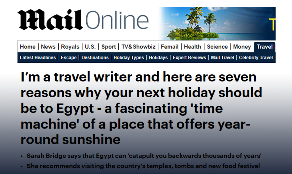 وصفتها بـ "ألة الزمن".. أعرق الصحف البريطانية تستعرض معالم الجذب السياحي في مصر