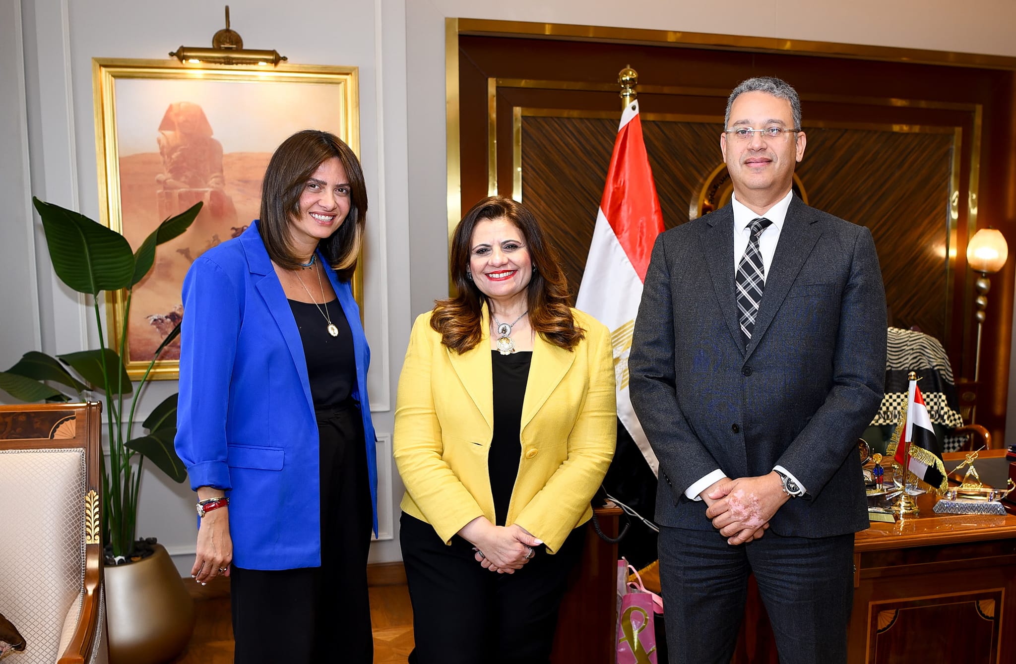 وزيرة الهجرة تبحث مع إي فاينانس التعاون في ملف التدريب الوظيفي