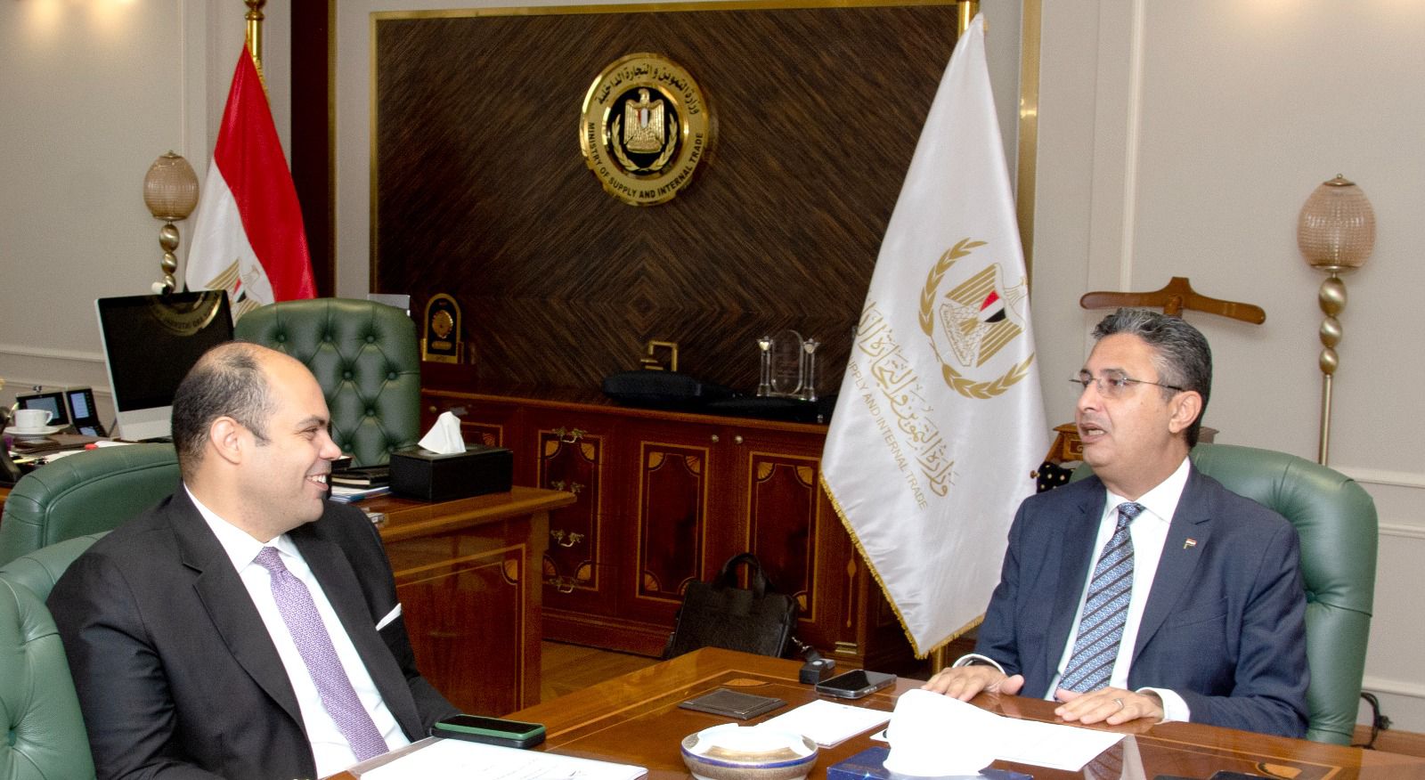 وزير التموين يبحث كيفية ضبط الأسواق مع رئيس جهاز حماية المنافسة