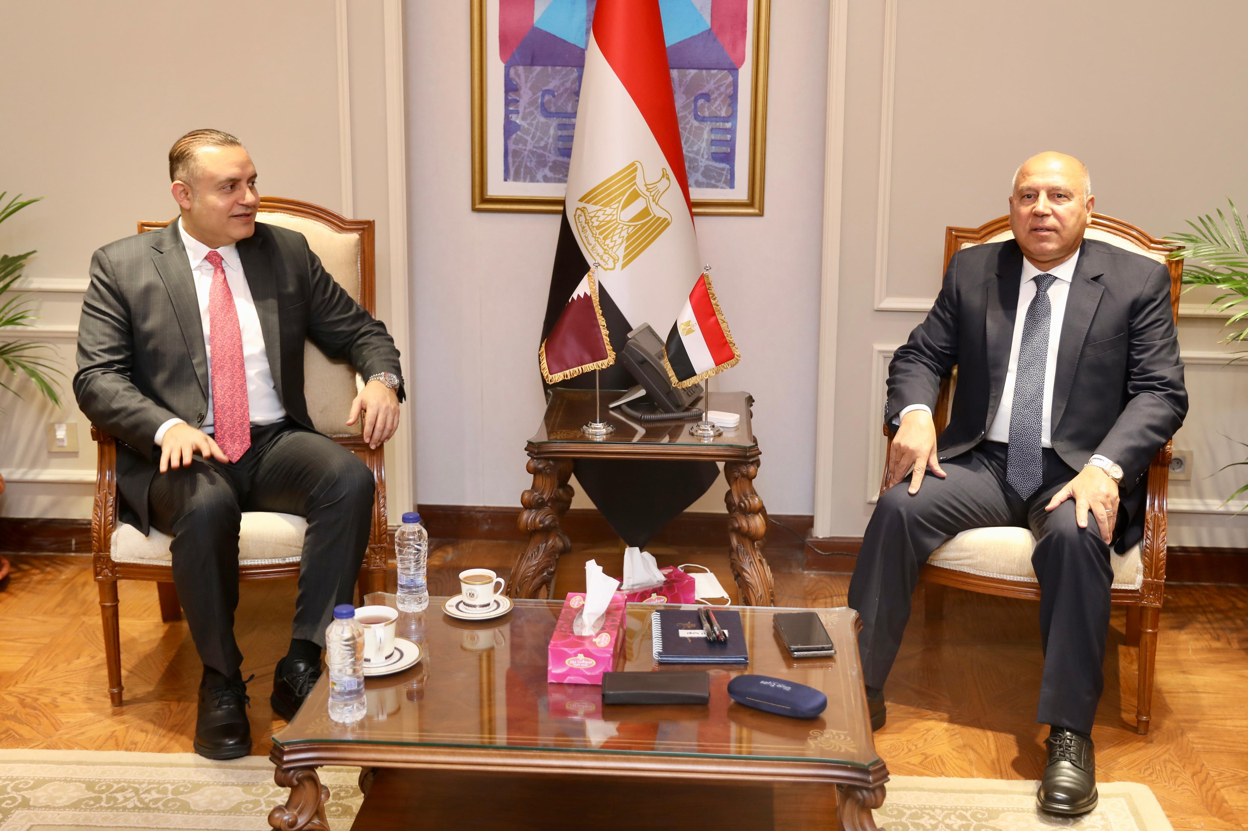 الوزير: ضرورة تفعيل التعاون بين وزارتي النقل المصرية والمواصلات القطرية في مجال الموانئ البحرية