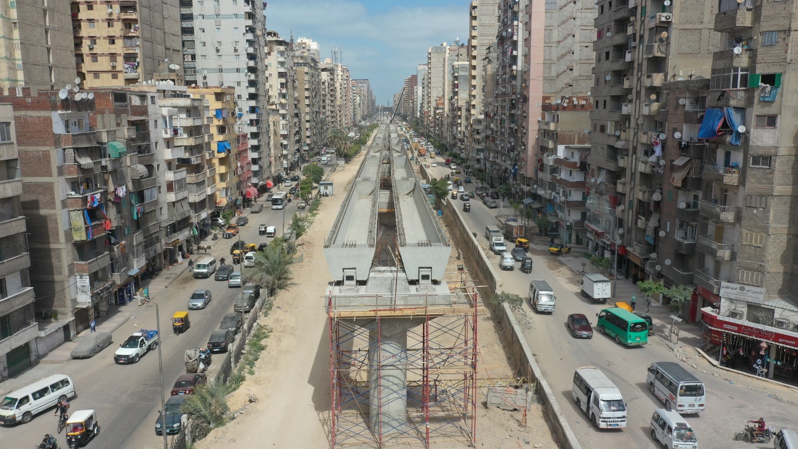 تقدم أعمال تنفيذ مشروع المرحلة الأولى من مترو الإسكندرية