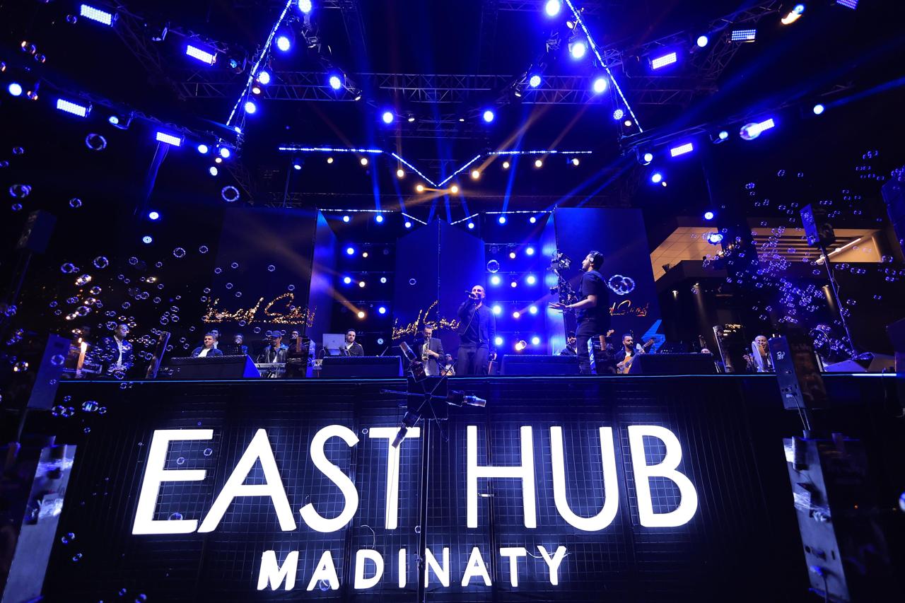 Ahmed Saad performs at East Hub opening in Madinaty