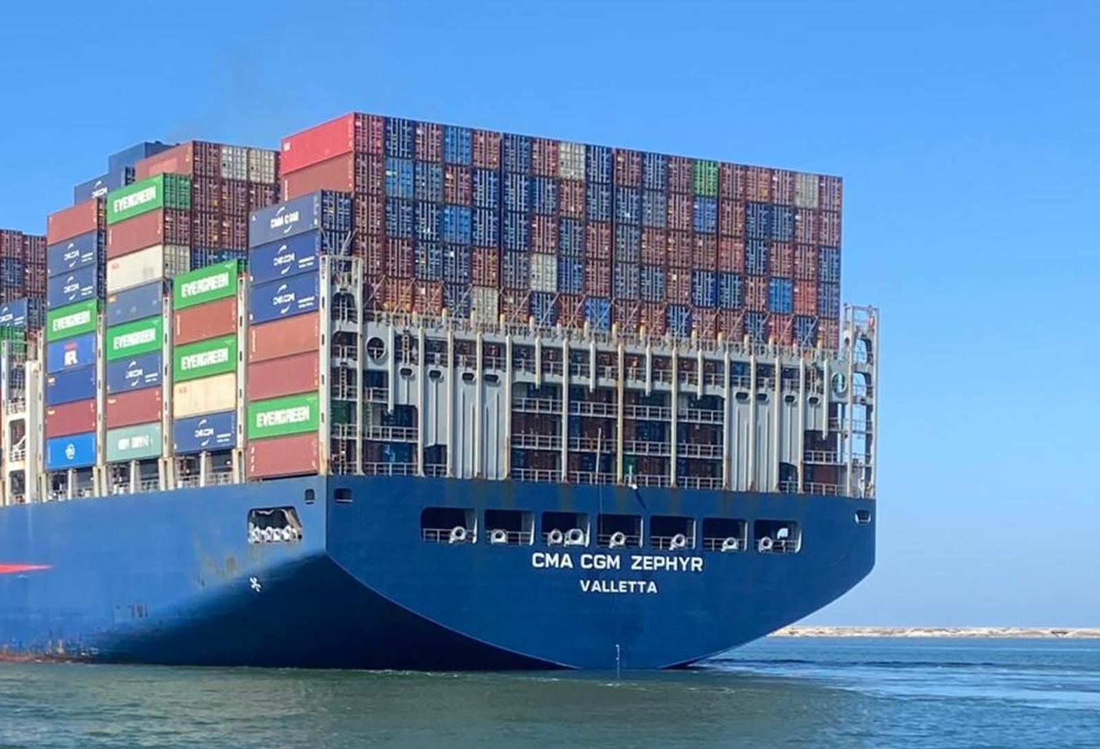 CMA CGM ZEPHYR transits Suez Canal