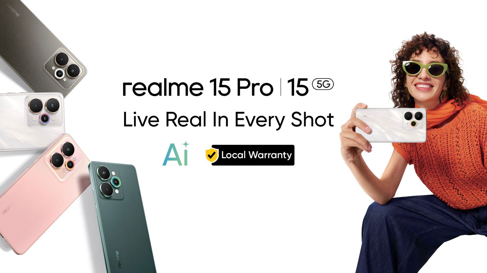 سلسلة realme 15 تطلق هاتف الجيل الجديد بذكاء اصطناعي متطور وكاميرا رائدة لتجربة تصوير استثنائية، يتوفر في سبتمبر