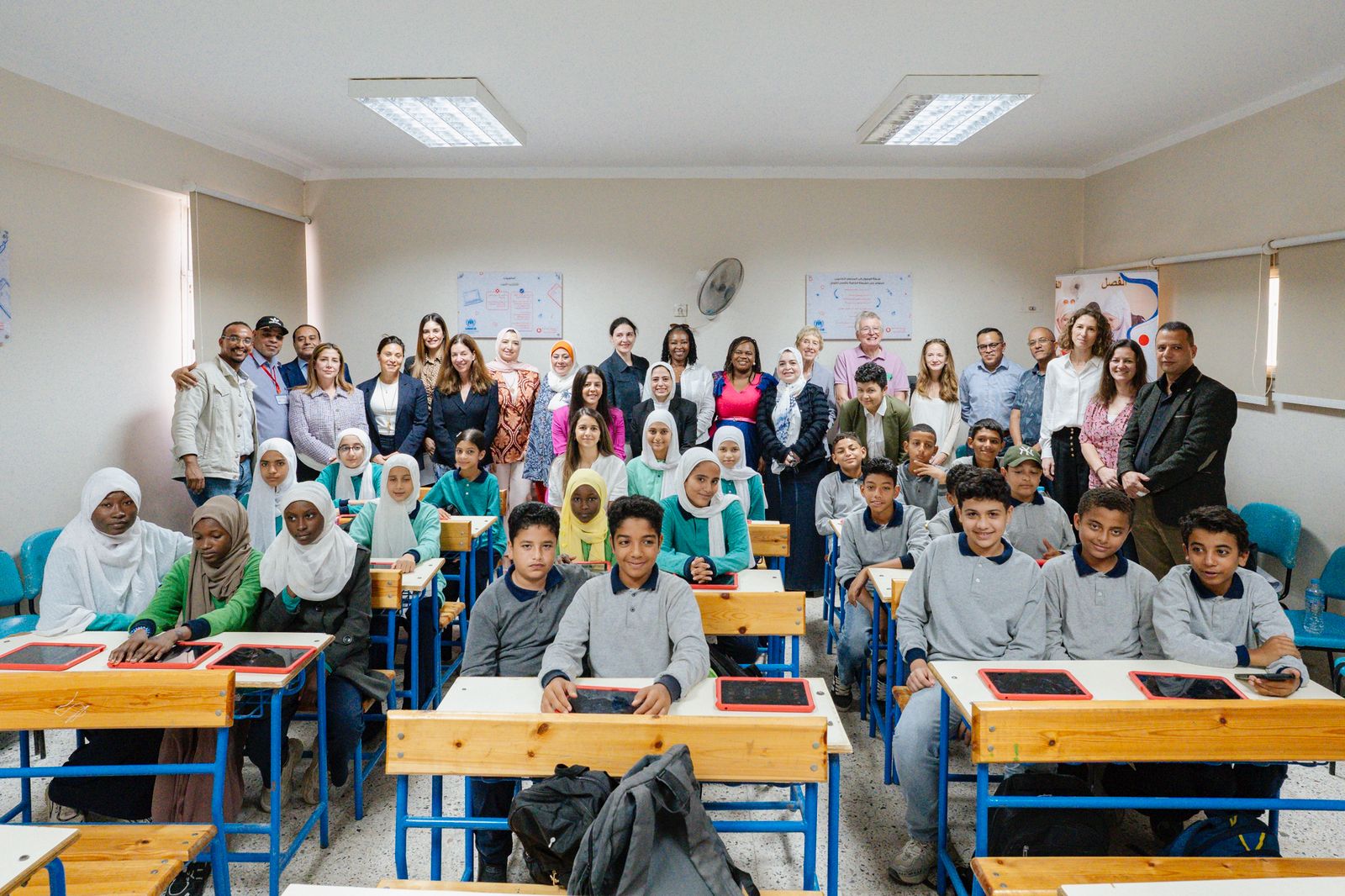 فودافون والمفوضية السامية للأمم المتحدة توسعان برنامج "شبكة المدارس الفورية" بإضافة 22 مدرسة رقمية جديدة في الشرقية