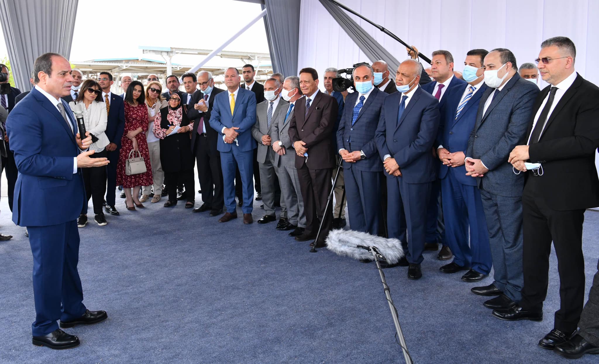 الرئيس السيسي على هامش افتتاح بعض المشروعات القومية بمحافظة المنوفية