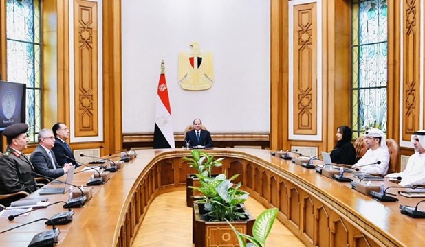 الرئيس السيسي يستقبل الرئيس التنفيذي لمجموعة موانئ أبوظبي