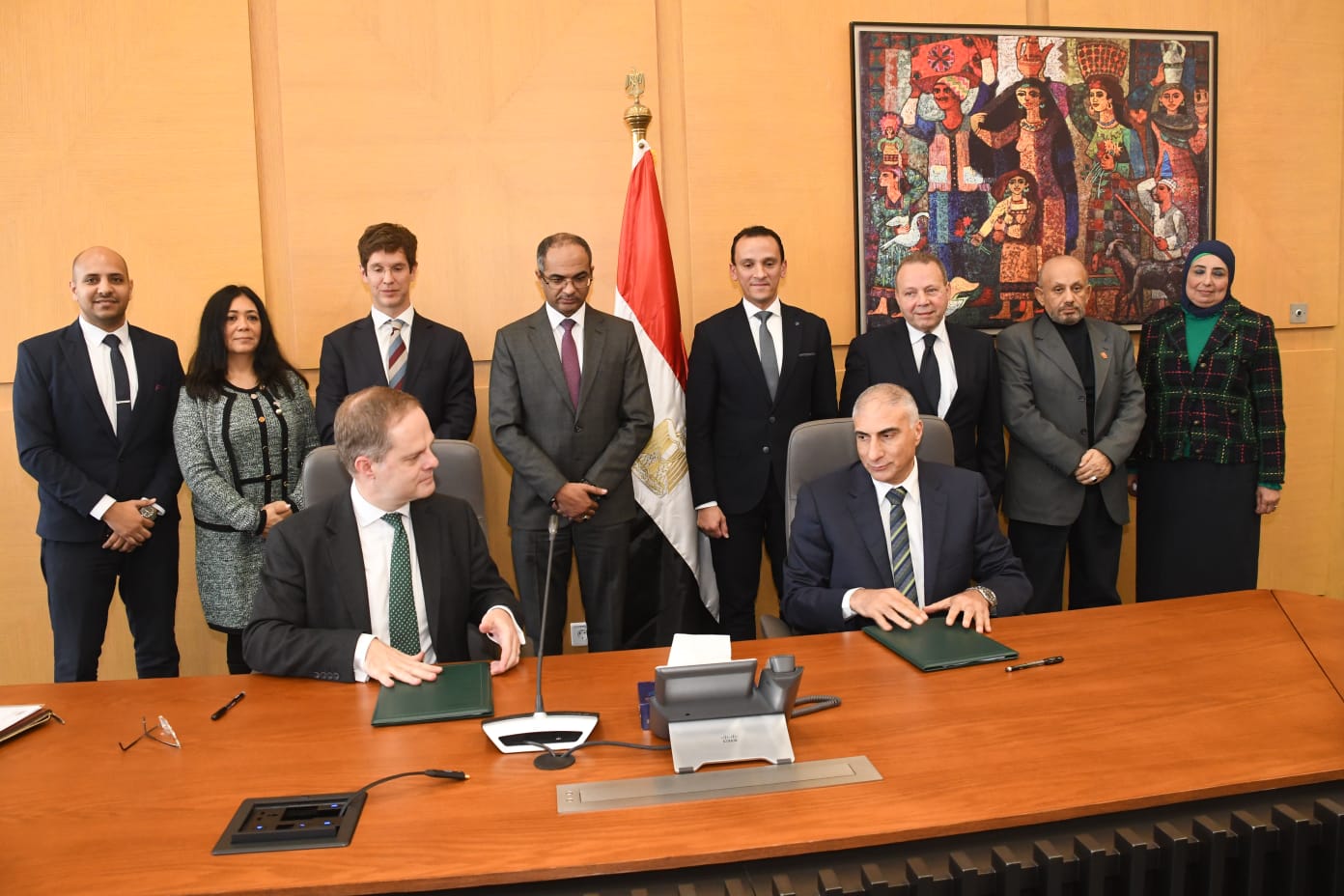 مراسم توقيع مذكرة التفاهم بين مصر وبريطانيا