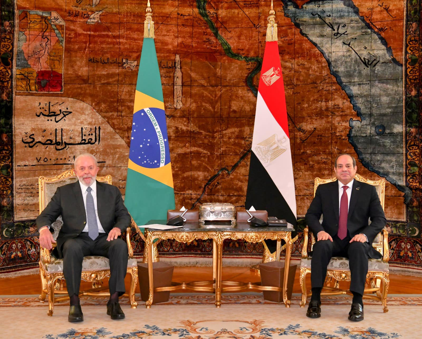 الرئيس السيسي والرئيس البرازيلي خلال المحادثات بينهما