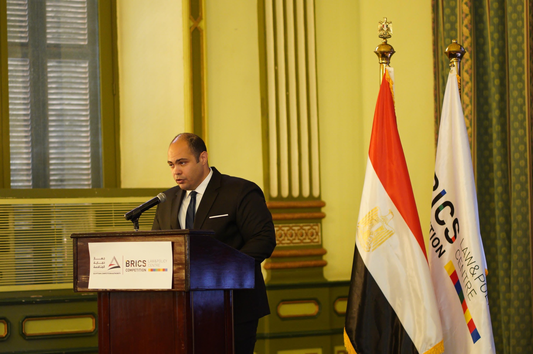 رئيس جهاز حماية المنافسة يتحدث أمام اجتماع القاهرة لتجمع البريكس