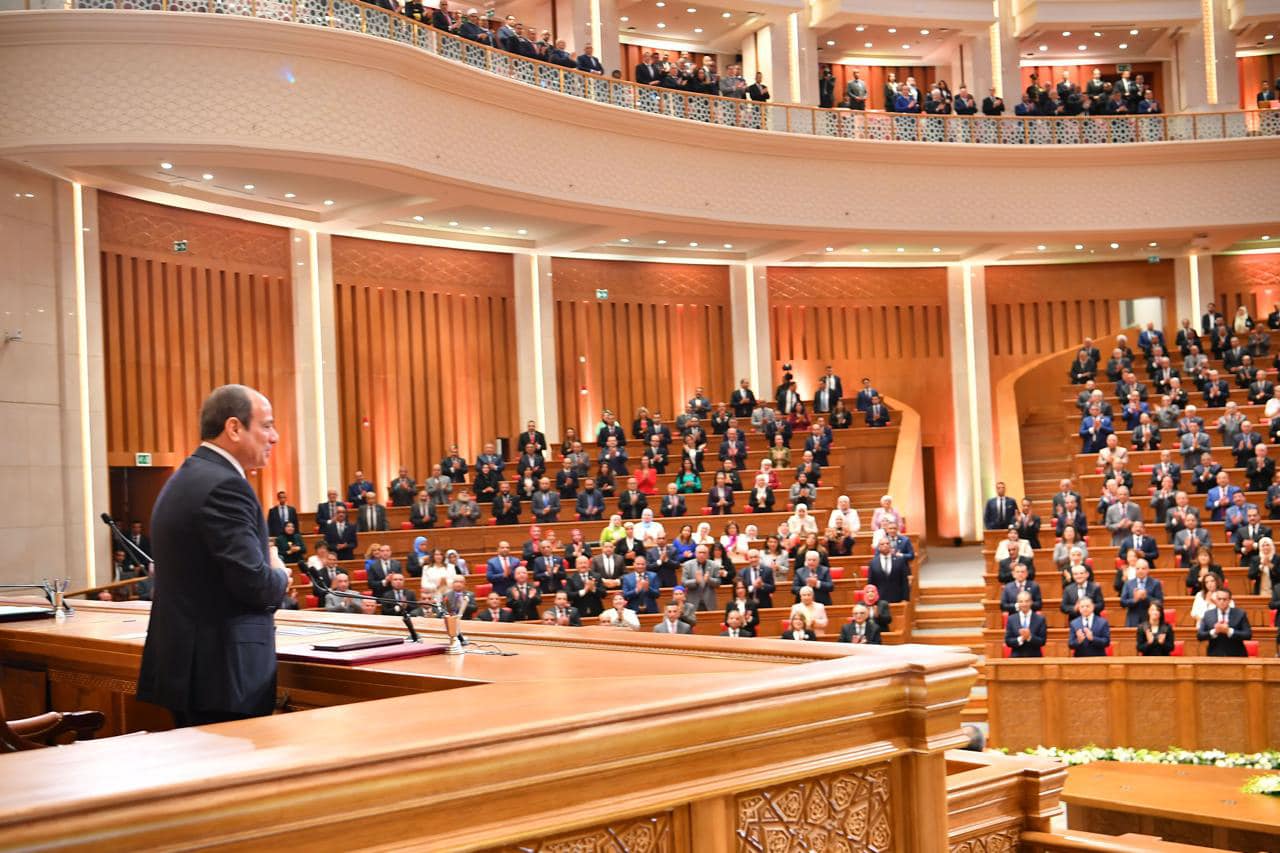 الرئيس السيسي خلال كلمته أمام مجلس النواب في العاصمة الإدارية الجديدة